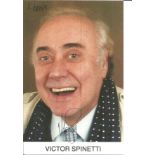 Victor Spinetti signed 6x4 colour photo. Dedicated. Good Condition. All signed pieces come with a