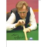 Terry Griffiths 10x8 Signed Colour Photo Pictured In Action At The World Championships. Good