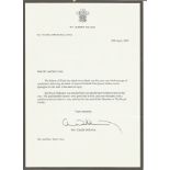 Letter from The Office of HRH The Prince of Wales concerning the death of the Queen Mother dated 30,