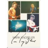 Mark Knopfler signed 8x6 colour montage photo. Good Condition. All signed pieces come with a