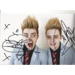 Jedward signed 12x8 colour photo. Good Condition. All signed pieces come with a Certificate of