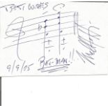 Neil Hefti signed white card with music score added. AMQS batman theme. Good Condition. All signed