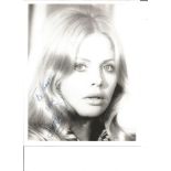 Britt Ekland signed 10x8 black and white photo. Dedicated. Good Condition. All signed pieces come