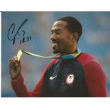 Christian Taylor Signed Athletics 8x10 Photo. Good Condition. All signed pieces come with a