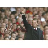 Brendan Rodgers Signed Leicester City 8x12 Photo. Good Condition. All signed pieces come with a
