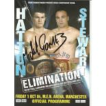 Michael Gomez signed fight programme. Signed on front cover. Good Condition. All signed pieces