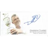 Darren Clarke signed 2011 British Open Champion commemorative envelope. Good Condition. All signed