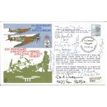 Eight BOB fighter pilots signed cover. 41st Anniversary of the Battle of Britain 10th Anniversary of