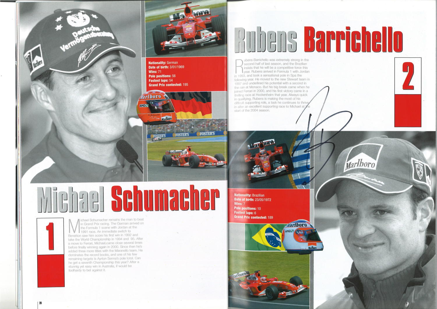 Multi signed Malaysian Grand Prix 2004 programme. Signed by 16 including Michael Schumacher, - Image 2 of 7