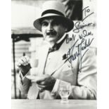 David Suchet signed 10x8 black and white photo. Dedicated. Good Condition. All signed pieces come