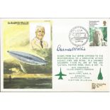 Sir Barnes Wallis signed HA6 RAF cover No 566 of 1250. Flown from RAF Upper Heyford to The