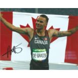 Andre De Grasse Signed Athletics 8x10 Photo. Good Condition. All signed pieces come with a