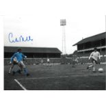 Football Autographed Colin Bell Photo, A Superb Image Depicting Bell Scoring Against Tottenham