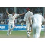 Steve Harmison Signed England Cricket 8x12 Photo. Good Condition. All signed pieces come with a