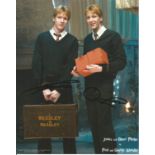 James & Oliver Phelps Actors Signed Harry Potter The Weasleys 8x10 Photo. Good Condition. All signed
