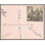 Deep River Boys signed album page. Good Condition. All signed pieces come with a Certificate of