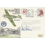 Luftwaffe ace General Adolf Galland KC signed ME109 Raf Musuem cover. Good Condition. All signed