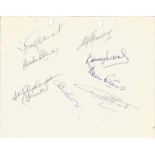 England 1966 world cup A4 signature piece signed by Alf Ramsey, Jimmy Greaves, Gordon Banks, Bobby