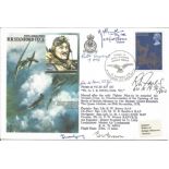 Six WW2 Battle of Britain pilots signed cover. Wing Commander R. R. Stanford-Tuck signed RAF