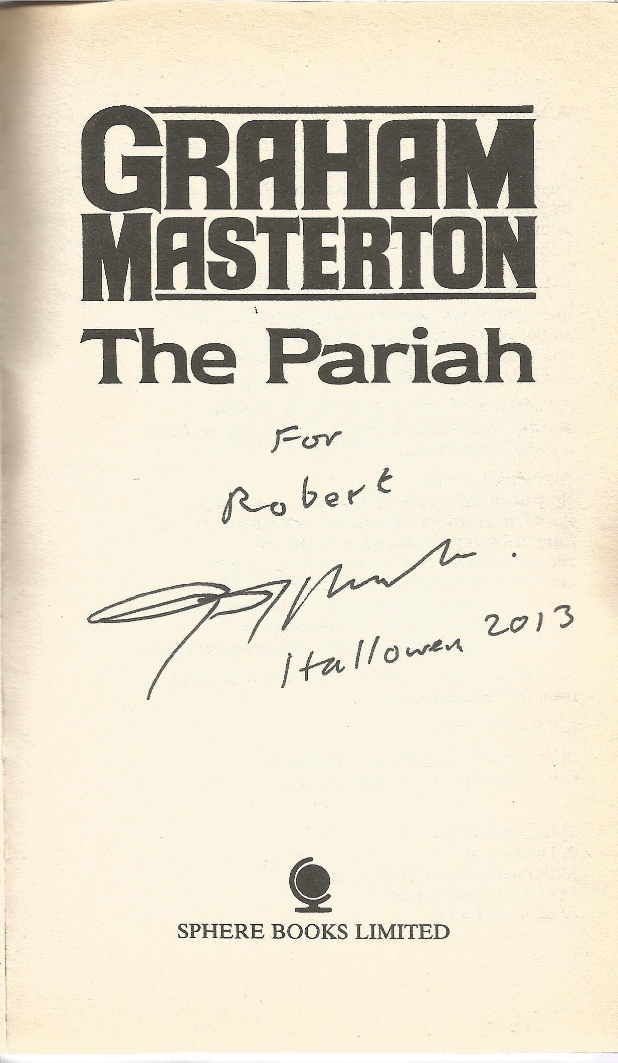Graham Masterton signed book The Pariah Welcome to a living hell… Good condition book. Signed on - Image 2 of 3