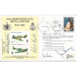 40th Anniversary of the Battle of Britain 1940-1980 signed RAF cover No 476 of 1000. Flown in