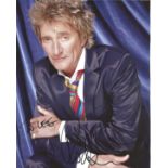 Rod Stewart signed 10x8 colour photo. Dedicated. Good Condition. All signed pieces come with a