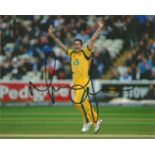 Mitchell Johnson Signed Australia Cricket 8x10 Photo. Good Condition. All signed pieces come with