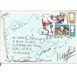 1966 world cup addressed envelope signed by Kenneth Wolstenholme, Bobby Charlton, Jimmy Greaves,