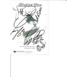 Status Quo signed 1999 tour flyer. Signed by 5. Good Condition. All signed pieces come with a