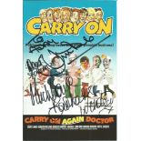 Jim Dale and Barbara Windsor signed Carry on Again Doctor DVD insert. Dedicated. Good Condition. All