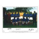 Football Autographed Rangers Limited Edition Print, Number 16 Of 75 Issued, Depicting The 1972