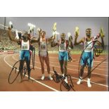 Athletics Gb 1991 Relay Signed By Derek Redmond, John Regis & Kriss Akabusi. Good Condition. All