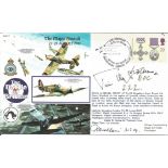 WW2 Battle of Britain pilots Zbigniew Wroblewski 302 sqn, Tim Vigors 222 sqn, signed 50th ann BOB