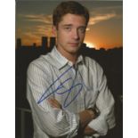 Topher Grace signed 10 x 8 colour Photoshoot Portrait Photo, from in person collection autographed