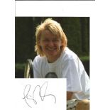 Jana Novotna signed white card with 10x8 colour photo. Good Condition. All signed pieces come with a