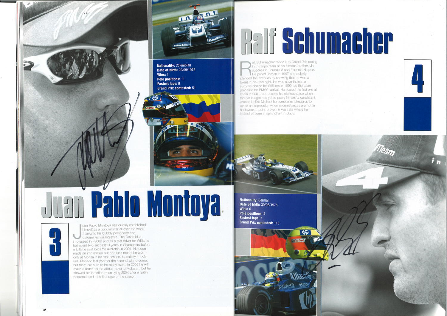 Multi signed Malaysian Grand Prix 2004 programme. Signed by 16 including Michael Schumacher, - Image 3 of 7