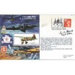 WW2 Battle of Britain pilot George Baird 248 Sqn signed 50th ann BOB cover RAFA19 Night Blitz, flown