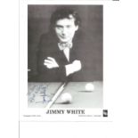 Jimmy White signed 10x8 black and white photo. Dedicated. Good Condition. All signed pieces come