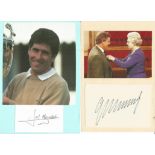 Golf 5 Signed Autographs Jose Maria Olazabal, Colin Montgomery, Peter Alliss, Todd Hamilton & Andrew