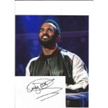 Craig David signed white card with 10x8 colour photo. Good Condition. All signed pieces come with