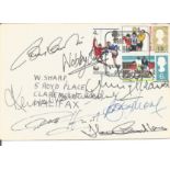 Football World Cup 1966 FDC signed by 6 of the all-conquering England squad includes Bobby Moore,