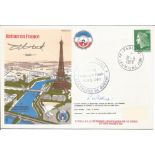 Retour en France R. A. F. E. S. signed RAF cover date stamp 21-5-1973. Flown from Le Bourget Paris