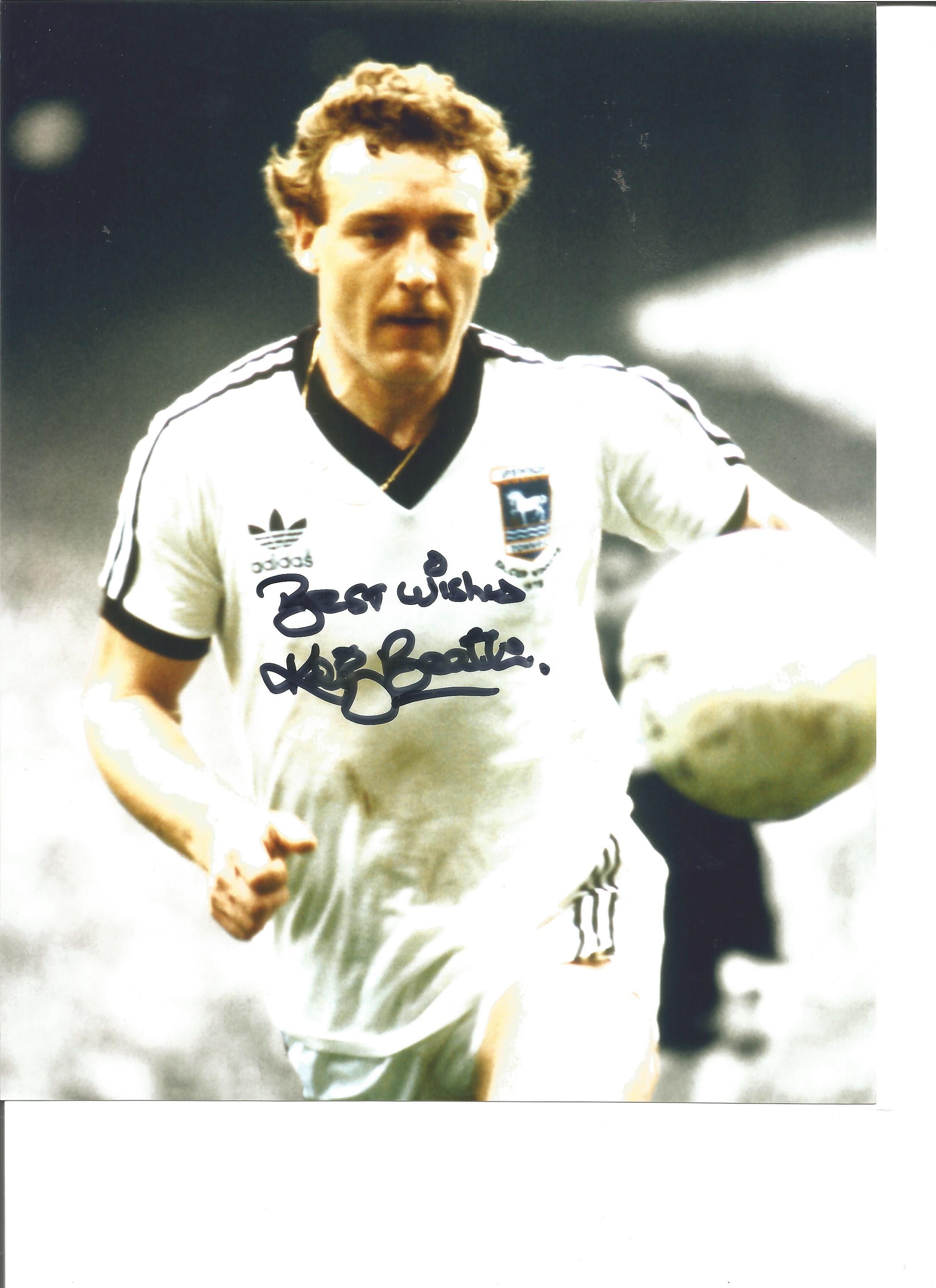 Kevin Beattie Signed 10x8 Colour Ipswich Town Photo. Good Condition. All signed pieces come with a