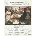 Keeping up Appearances signed 10x8 colour photo. Signed by 7 including Patricia Routledge, Josephine