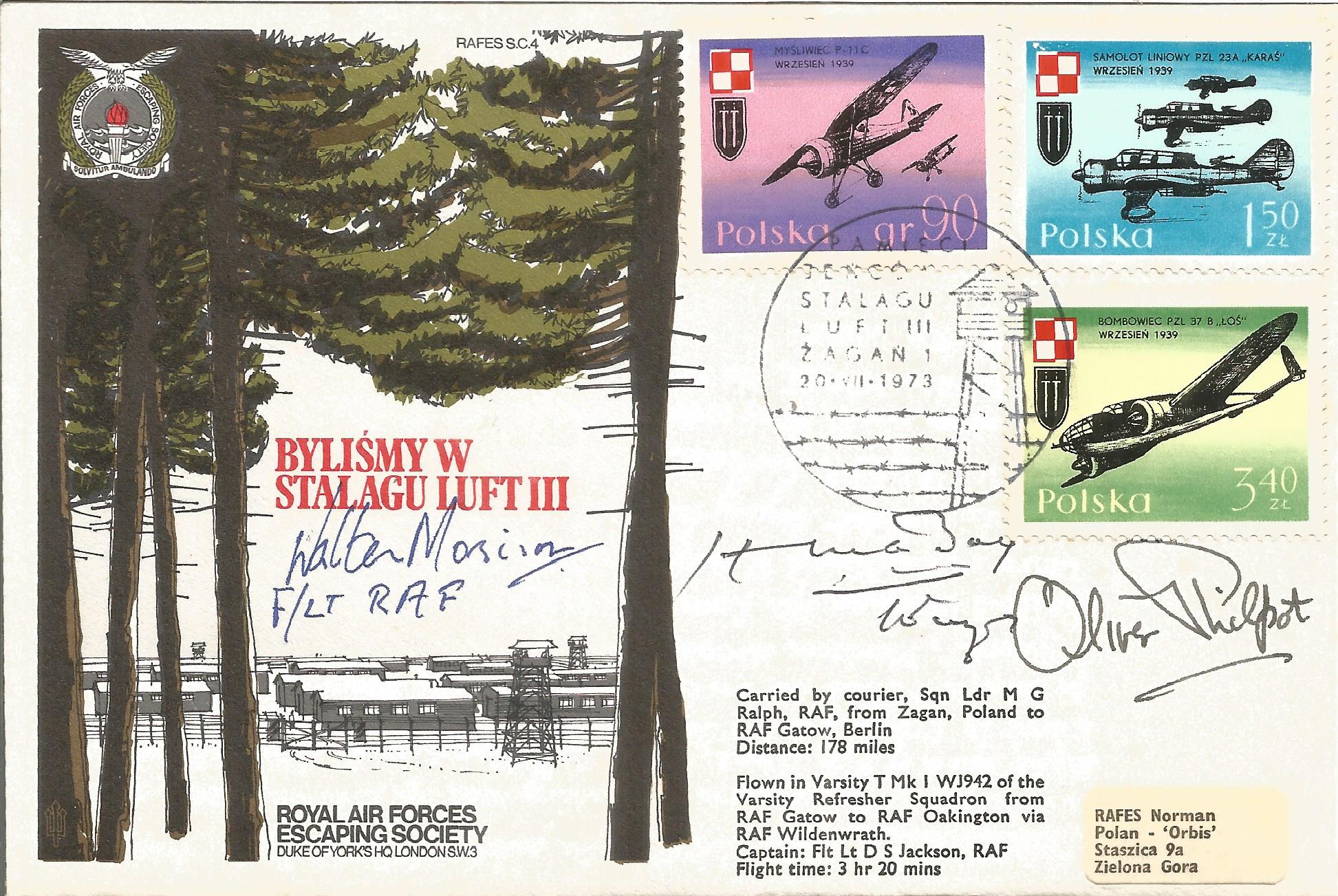 Great Escape treble signed cover. Bylismy W Stalagu Luft III Royal Air Forces Escaping Society