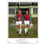 Football Autographed Geoff Hurst Limited Edition Print, Number 30 Of 75 Issued, Depicting Hurst