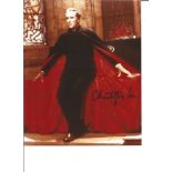 Christopher Lee signed 10x8 colour photo. Slight indentation down centre of photo, but not affecting