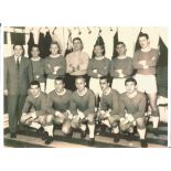 UNSIGNED 1962-63 Everton FC 12x8 black and white photo. Good Condition. All signed pieces come