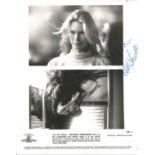 Natasha Henstridge signed 10x8 black and white movie still from Species. Slightly scratchy