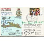 WW2 Luftwaffe aces multiple signed RAF cover. No XV Squadron Royal Air Force signed RAF cover 60th